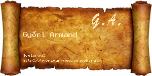 Győri Armand névjegykártya